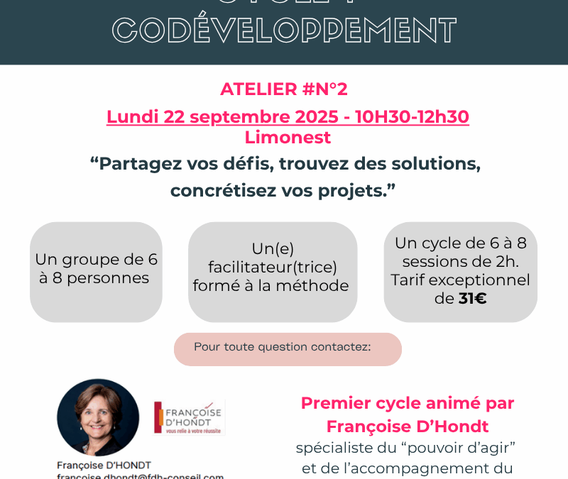22/09 | Cycle CODEV – Atelier 2