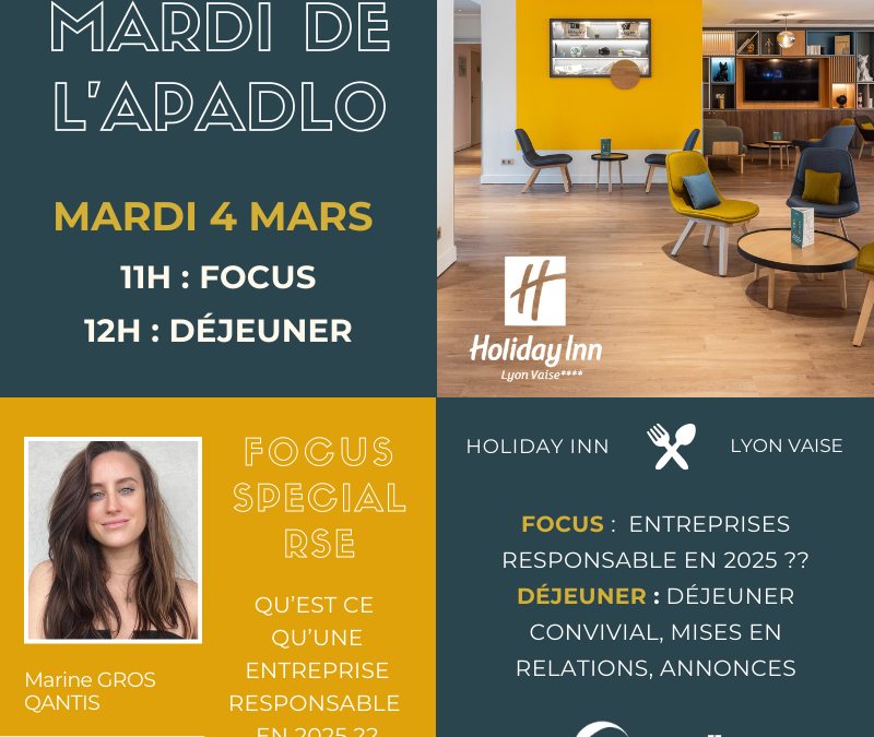 04/03 | Focus & déjeuner mensuel – Holiday Inn Vaise