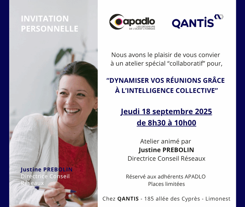 18/09 | Atelier « Dynamiser ses réunions grâce à l’intelligence collective »